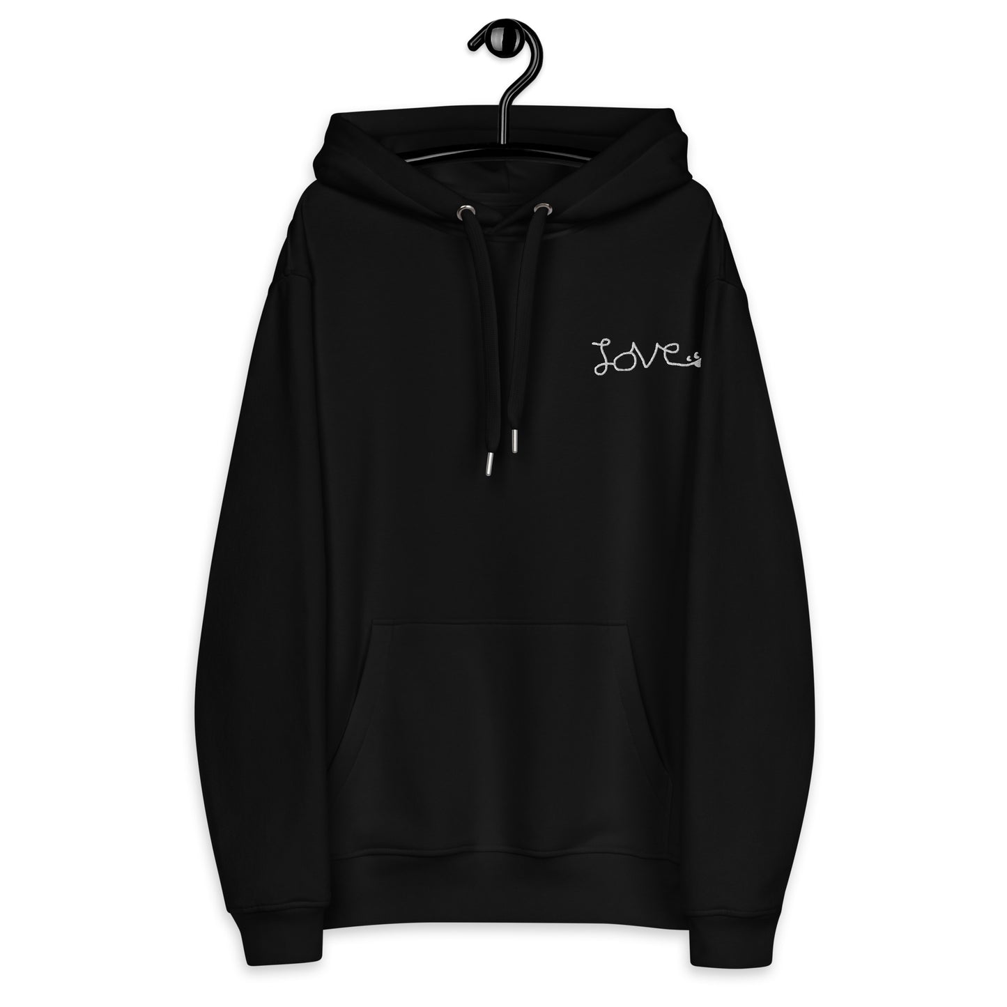 Love-White eco Hoodie Black