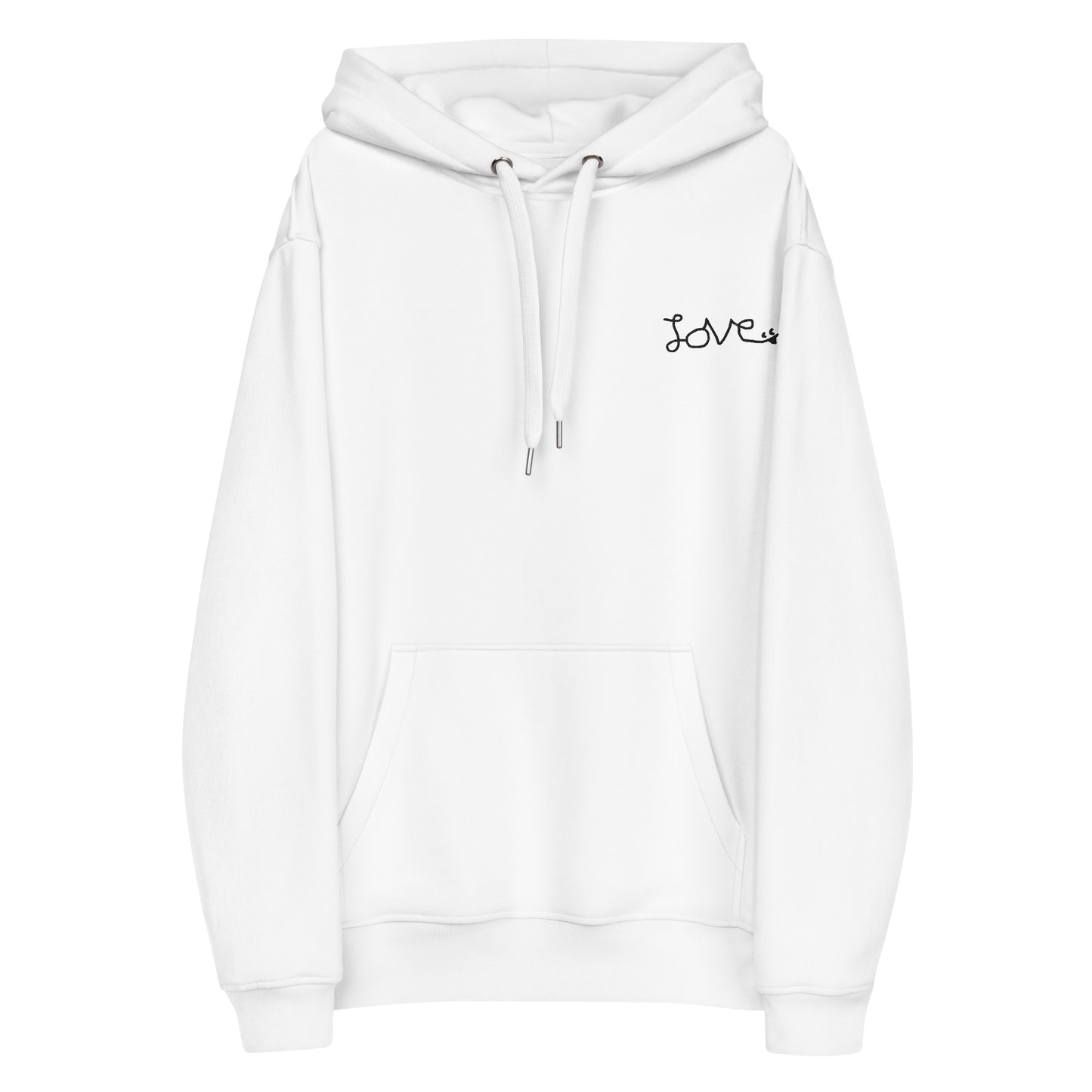 Love-Black eco Hoodie White