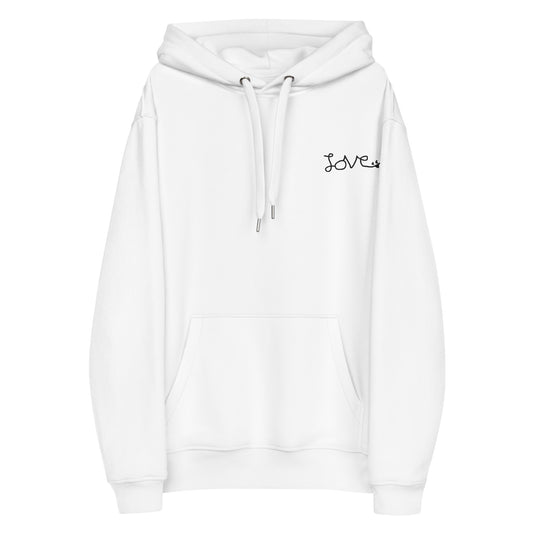 Love-Black eco Hoodie White